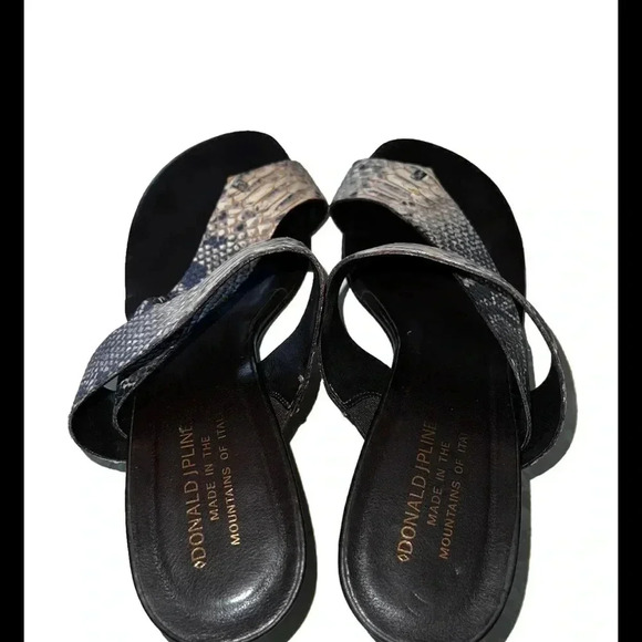 Donald J Pliner Viveca Snakeskin Leather Women's Kitten‎ Heel Size 8.5M - Picture 5 of 10